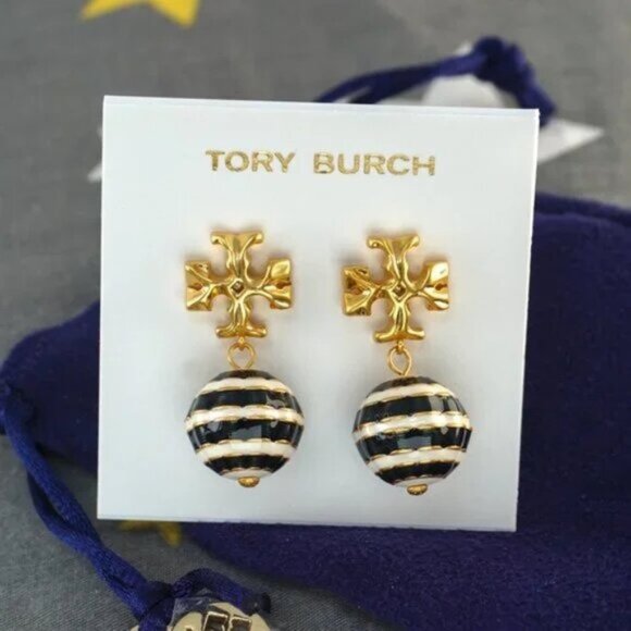Jewelry - Tory Burch Roxanne Small Drop Earrings in Yellow Multi